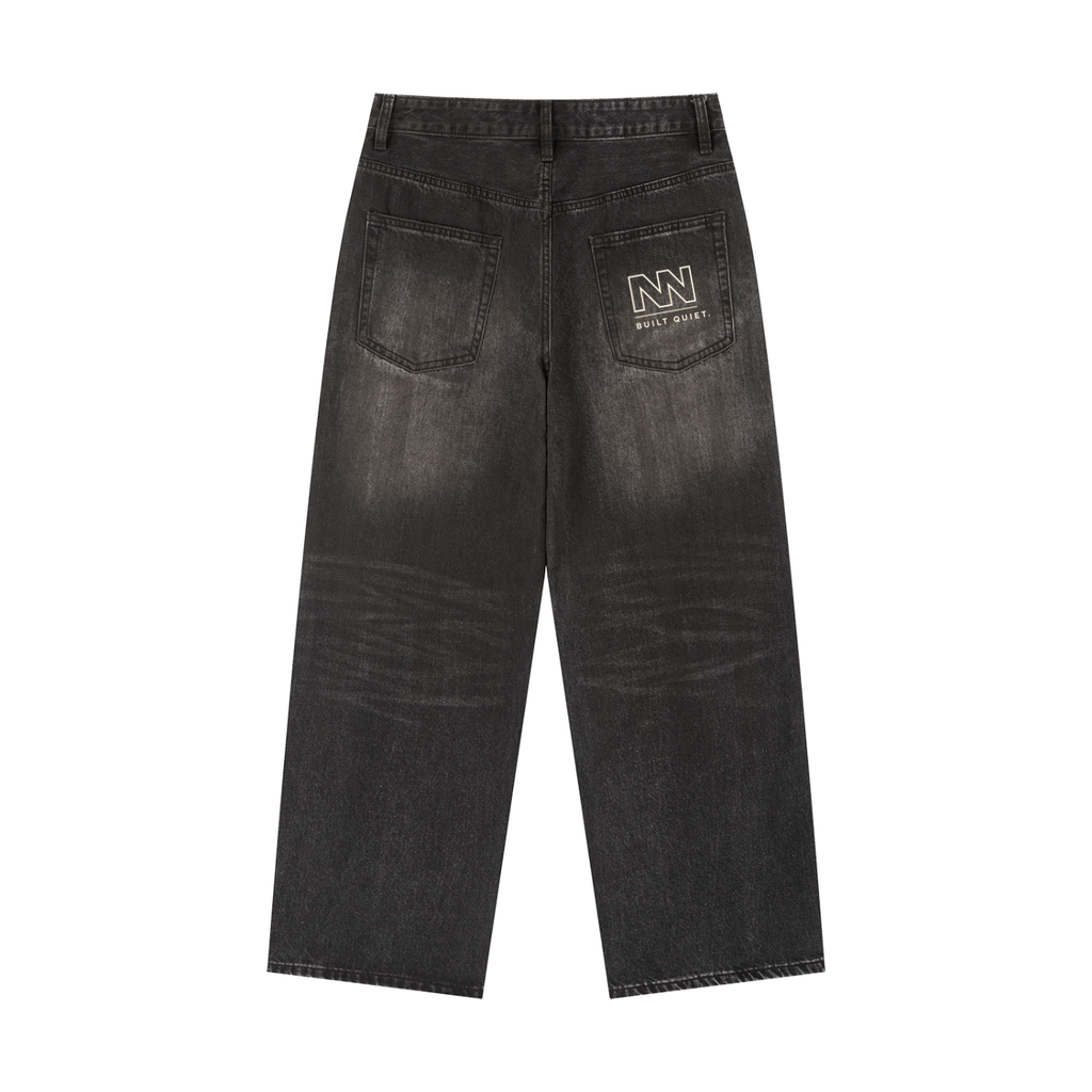 NO NOISE™ BUILT QUIET JEAN — BLACK WASH