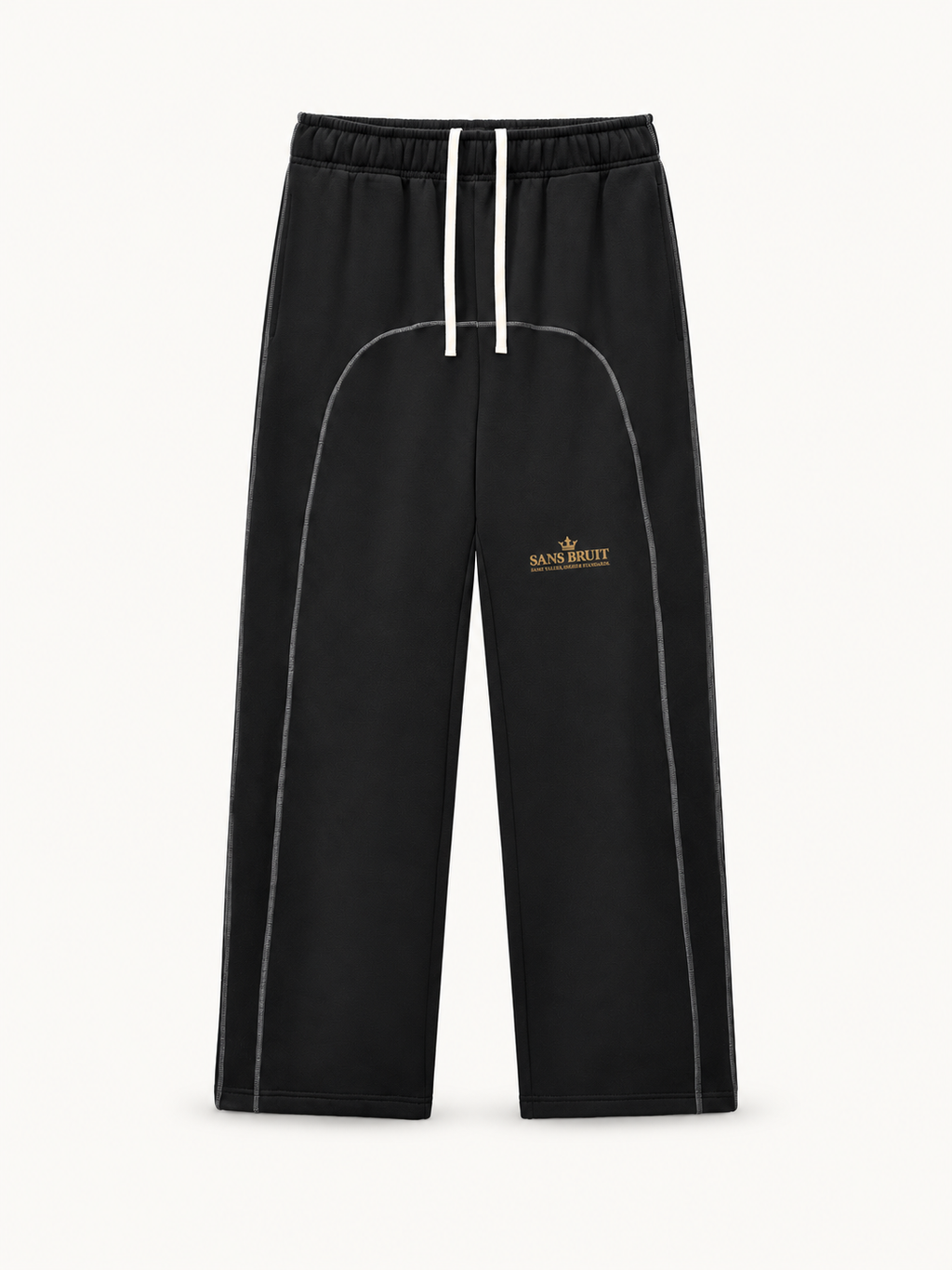 Contrast-Stitched Fleece Sweatpants