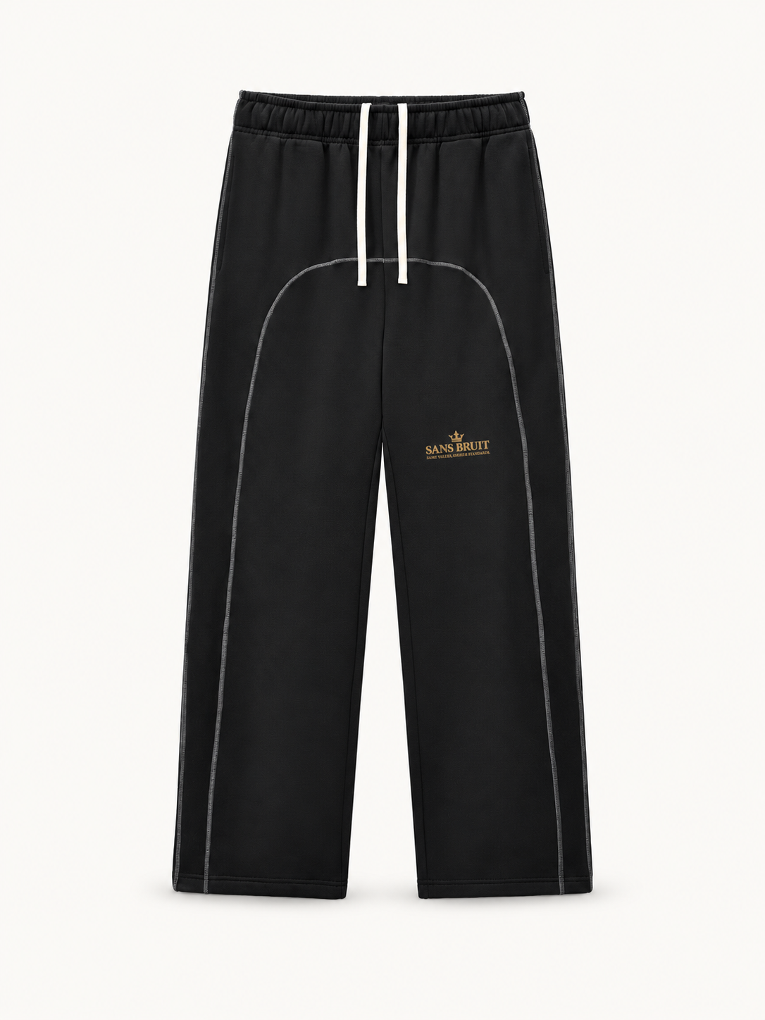 Contrast-Stitched Fleece Sweatpants