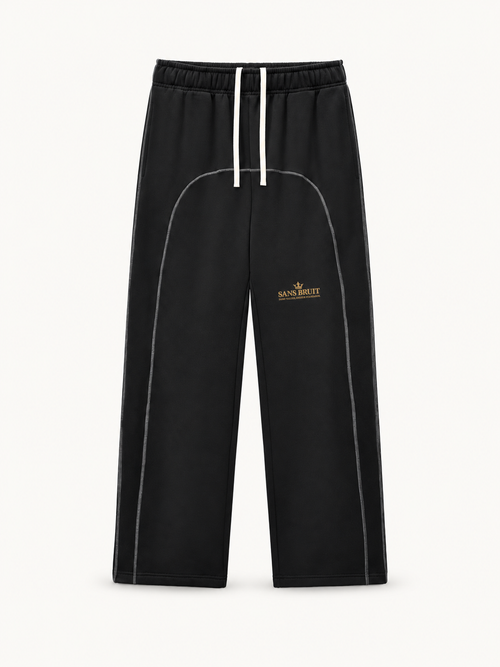 Contrast-Stitched Fleece Sweatpants