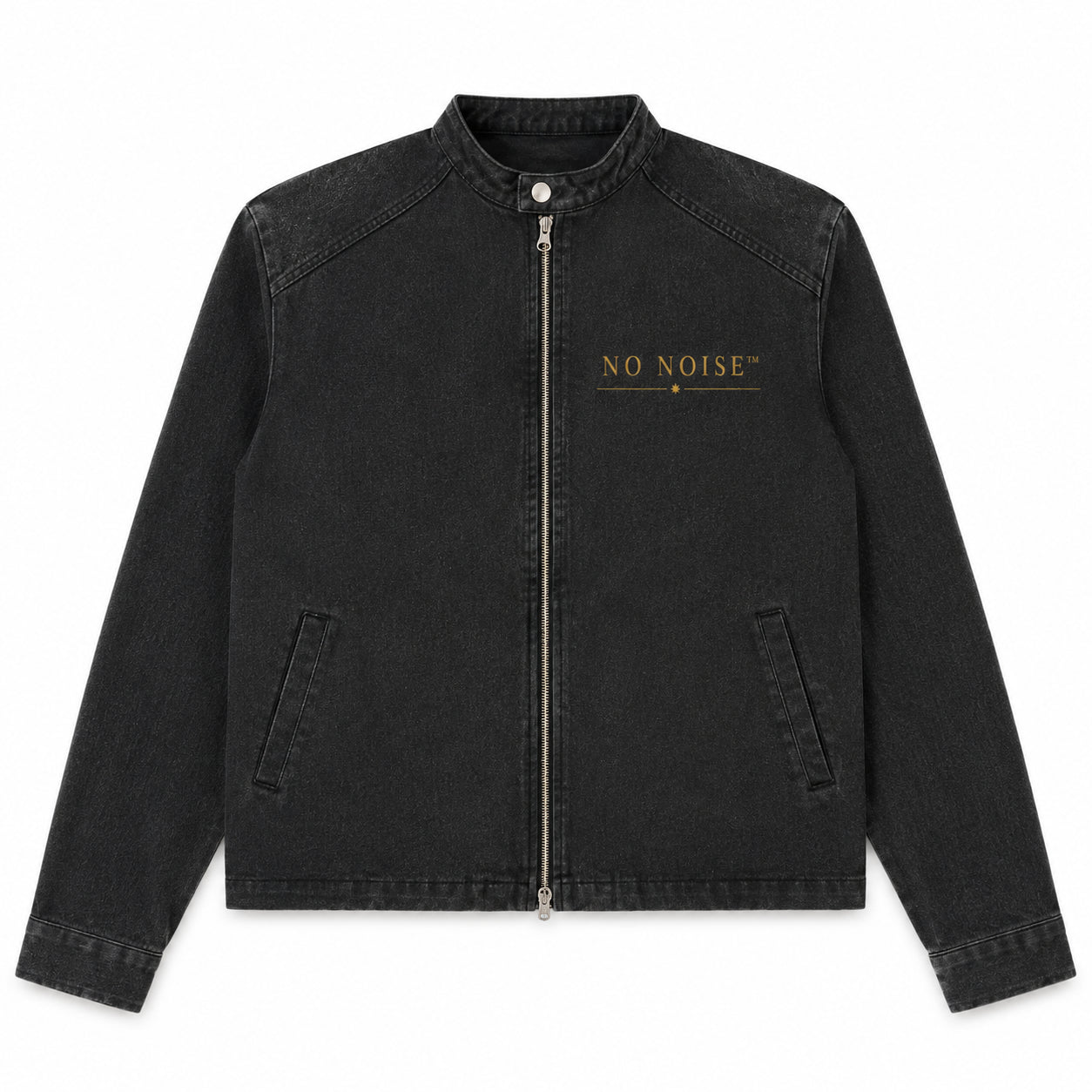 NO NOISE™ 001 SILENT FORM JACKET — WASHED BLACK