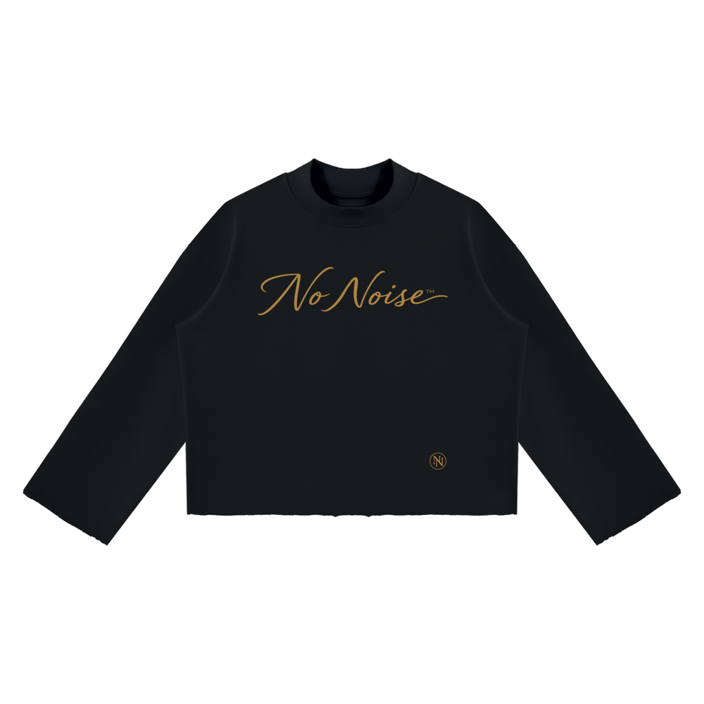 The Signature Crew Mock Neck - Midnight — View 3