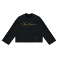 The Signature Crew Mock Neck - Midnight — View 3