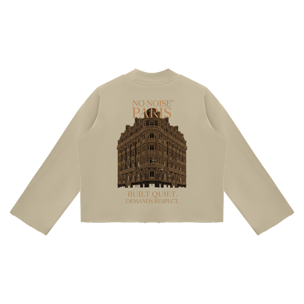 The Signature Crew Mock Neck - Stone — View 4