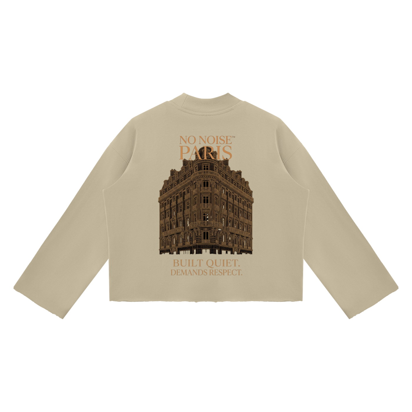 The Signature Crew Mock Neck - Stone — View 4
