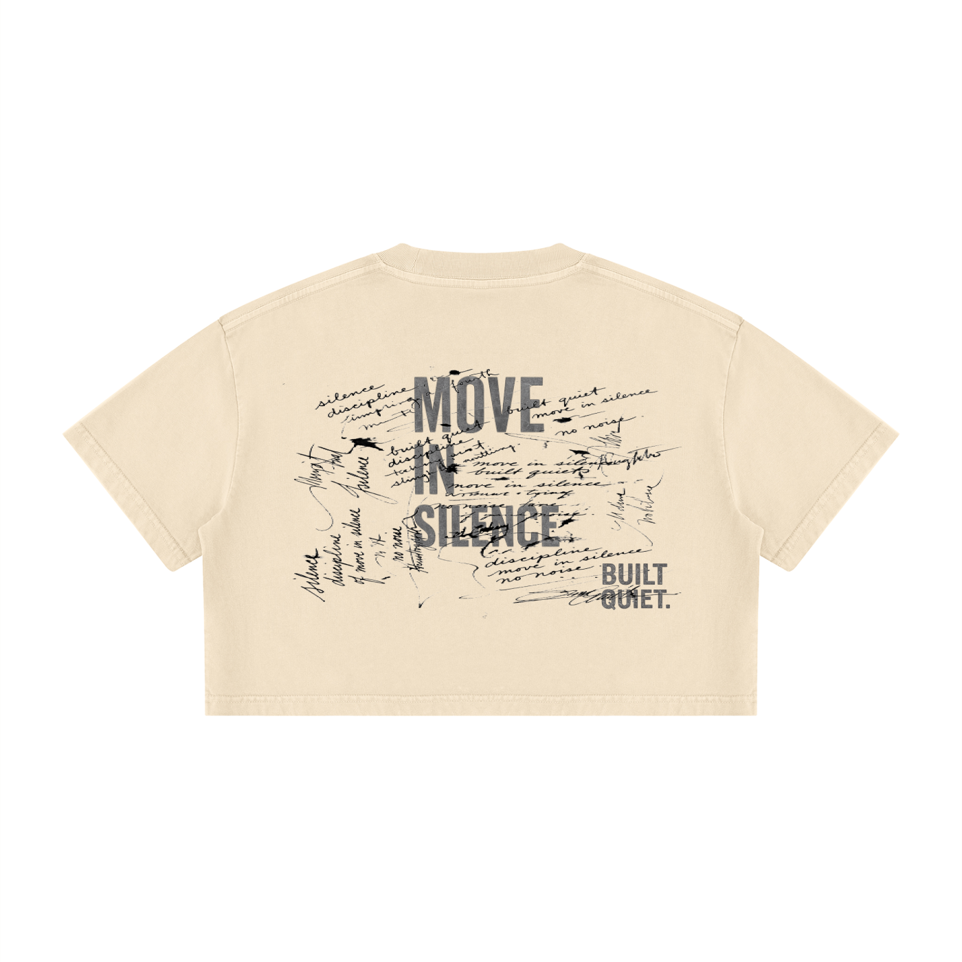 NO NOISE™ HER — RESEARCH MINERAL WASH CROP TEE