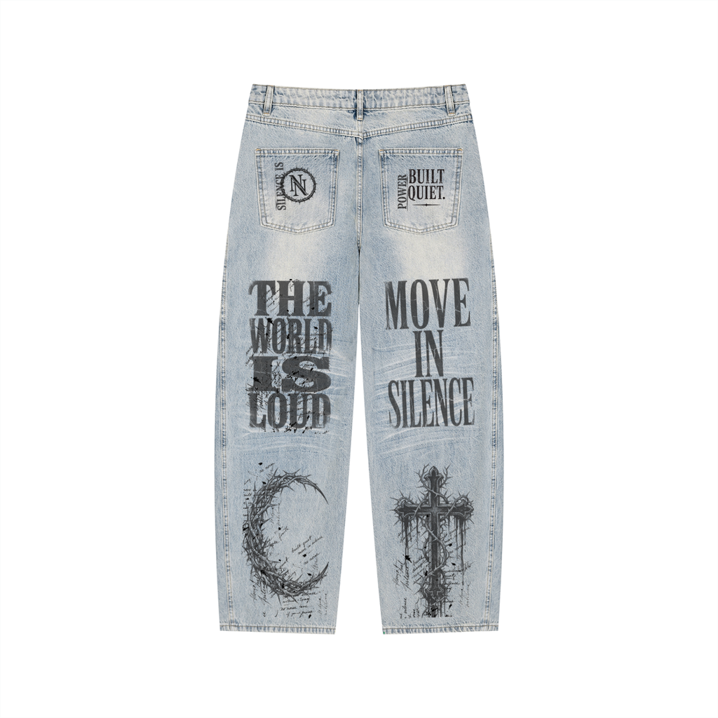 JEAN EN DENIM À IMPRIMÉ DÉLAVÉ NO NOISE™