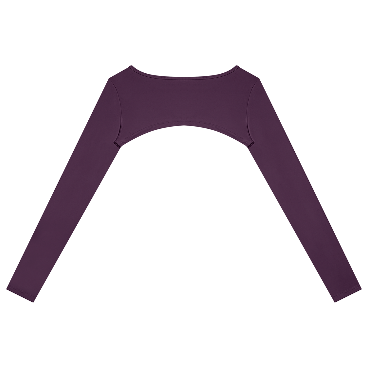 NO NOISE™ Plum purple cutout long-sleeve shrug, back