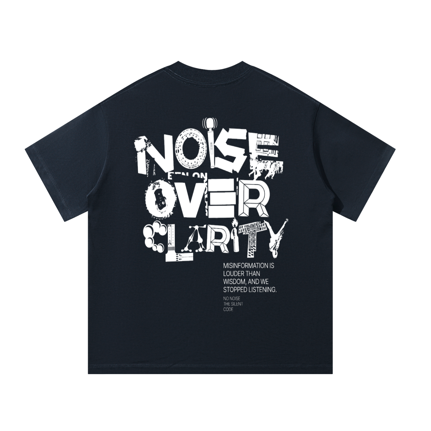 NO NOISE™ NOISE OVER CLARITY BOX TEE