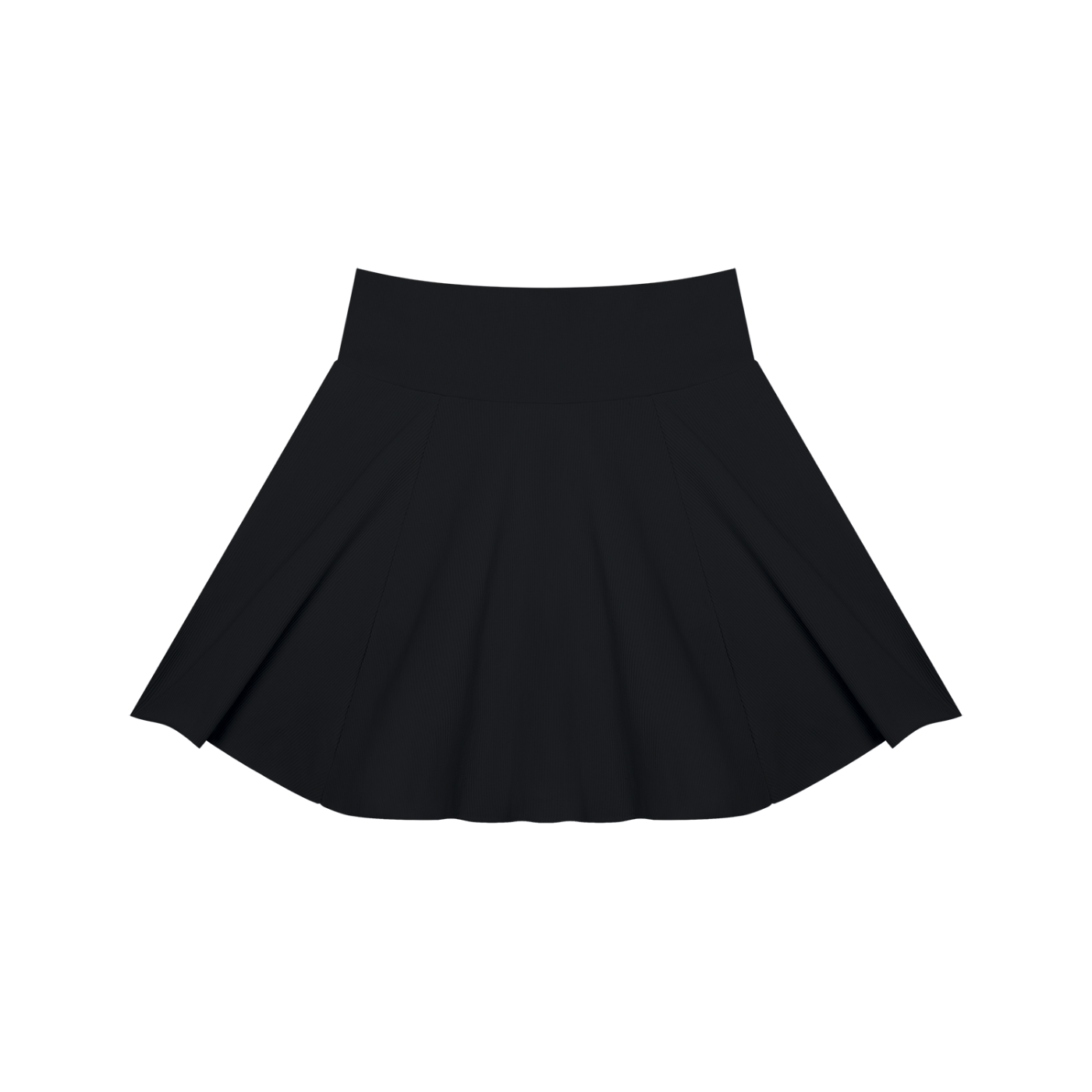 NO NOISE™ Court Skirt — Black in black — stretch woven, a-line fit — back view