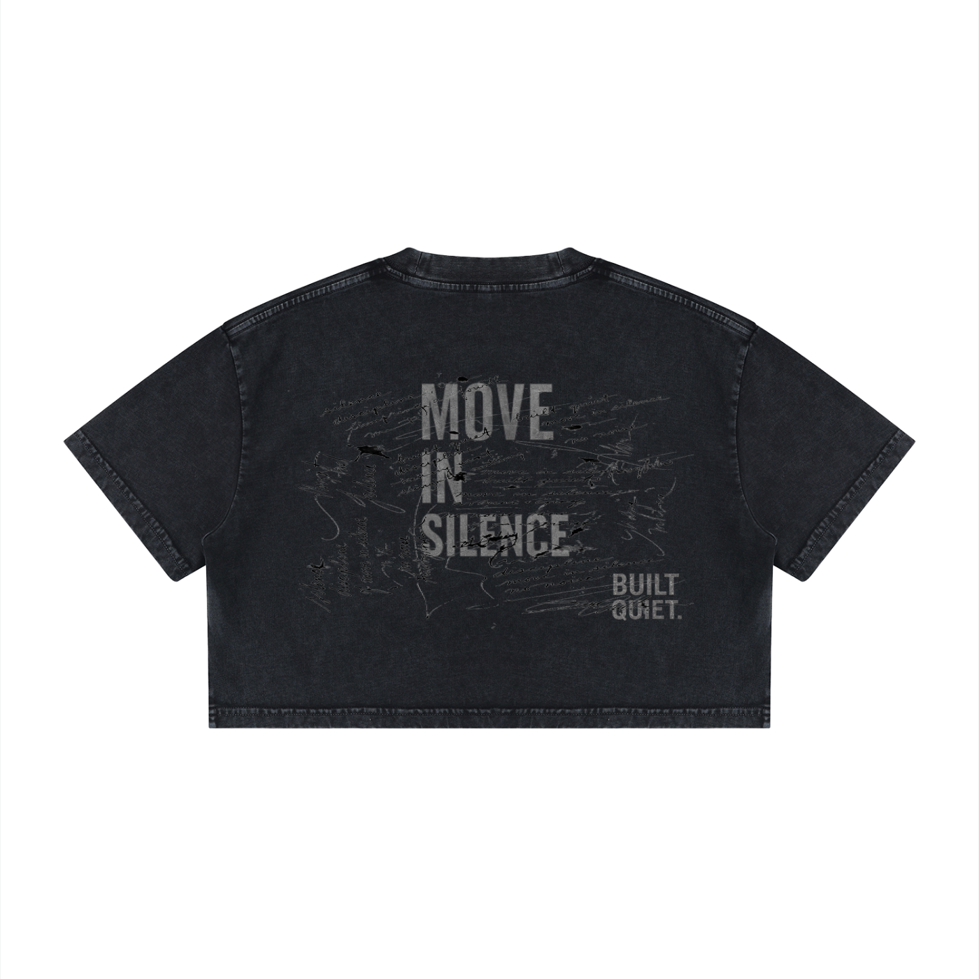 NO NOISE™ HER — RESEARCH MINERAL WASH CROP TEE