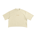Support Your Friends - French Terry Raw Edge T-Shirt-Apricot