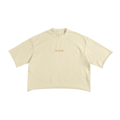 Support Your Friends - French Terry Raw Edge T-Shirt-Apricot