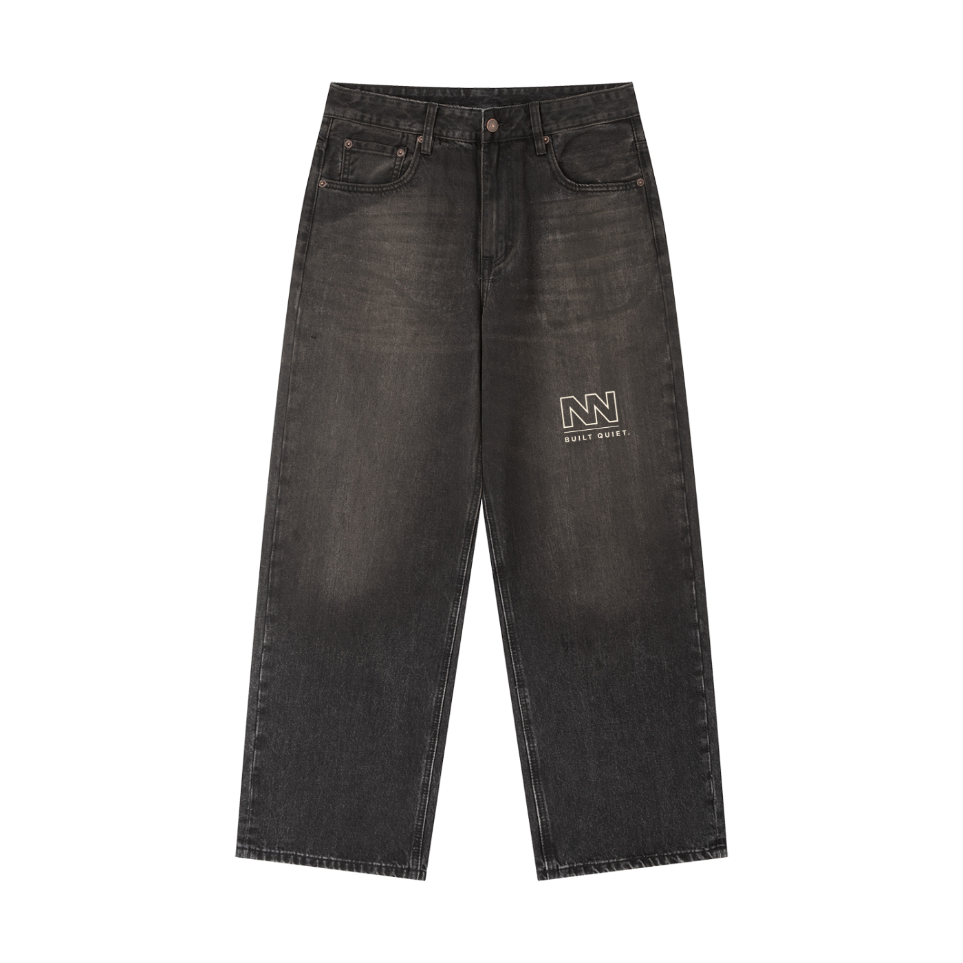 NO NOISE™ BUILT QUIET JEAN — BLACK WASH