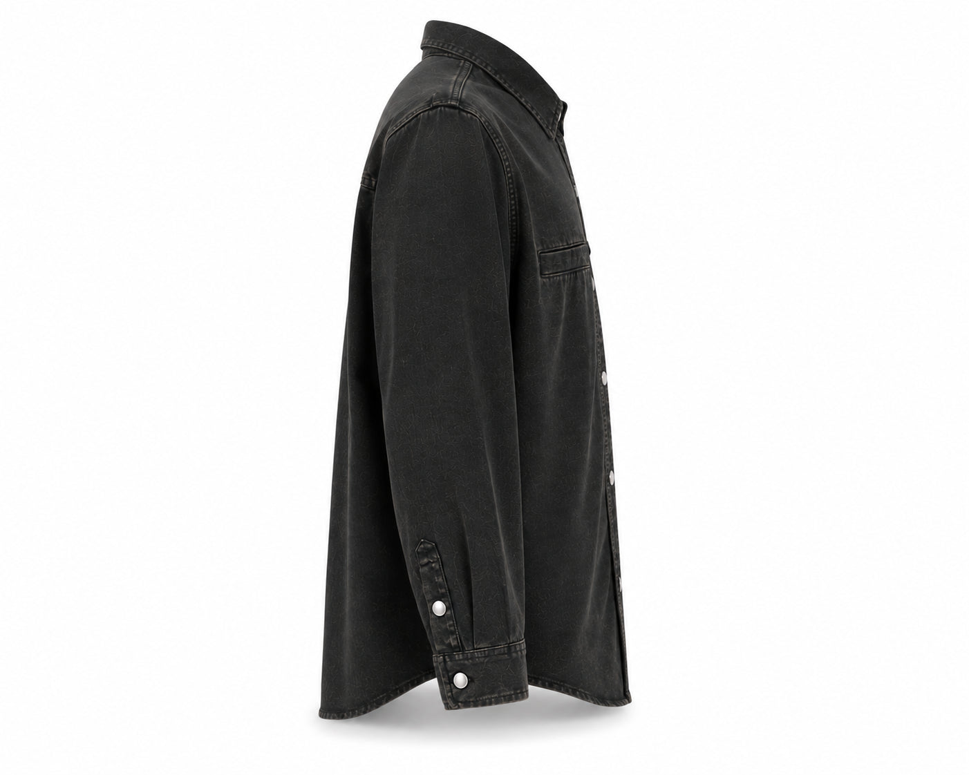 NO NOISE™ THE SILENT CODE DENIM OVERSHIRT — WASHED BLACK