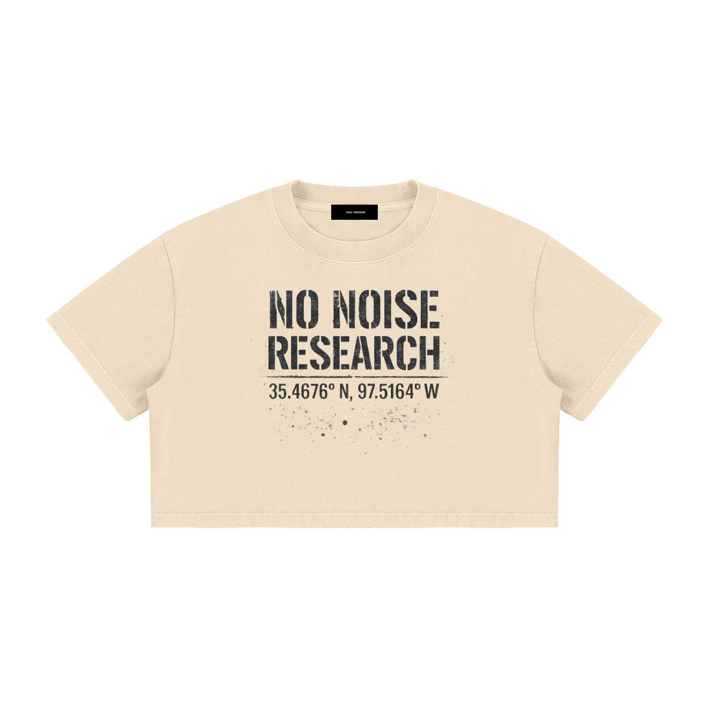 NO NOISE™ HER — RESEARCH MINERAL WASH CROP TEE