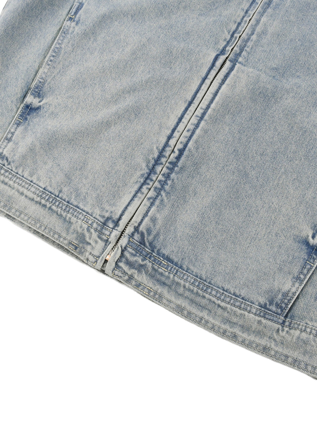 Sans Bruit Moto Denim Jacket — Vintage Wash