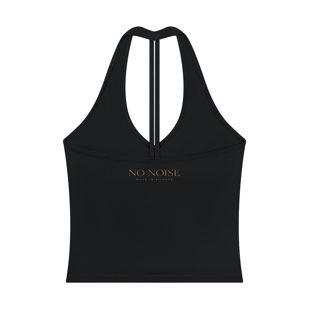 Studio Racerback Halter Tank Top - Black — View 2