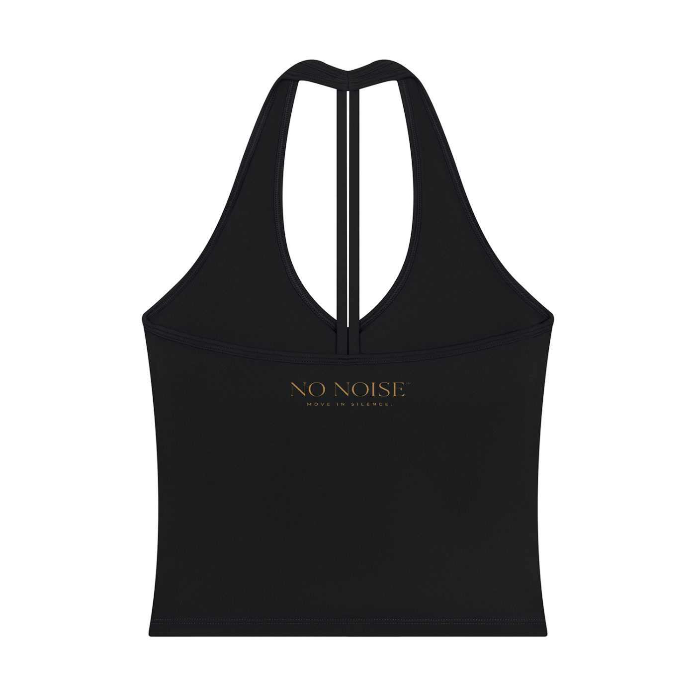 Studio Racerback Halter Tank Top - Black — View 2
