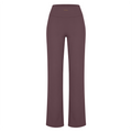 NO NOISE Studio High Rise Flare Pant™ — Plum, front flat view.