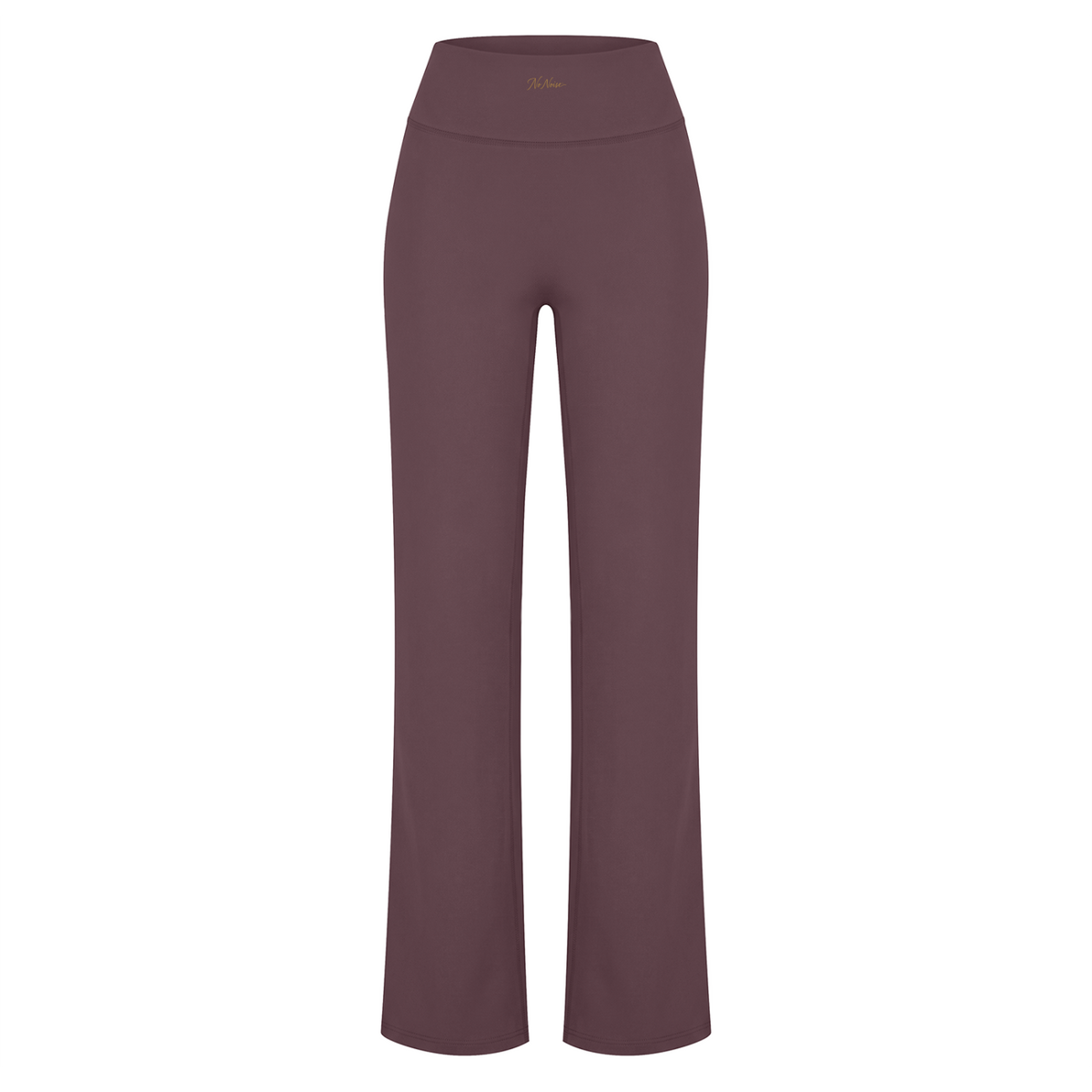 NO NOISE Studio High Rise Flare Pant™ — Plum, front flat view.
