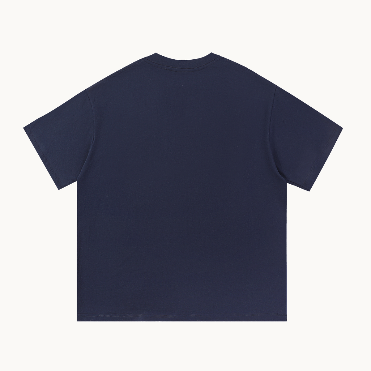 Essential Signature Tee in navy blue, plain back view