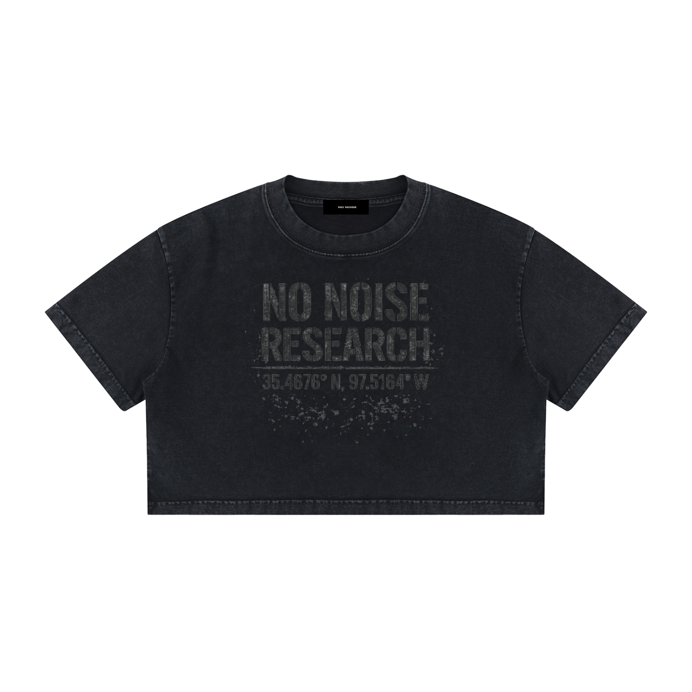 NO NOISE™ HER — RESEARCH MINERAL WASH CROP TEE