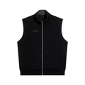 NO NOISE™ Essential Vest in charcoal — midweight cotton-blend, relaxed fit — front view