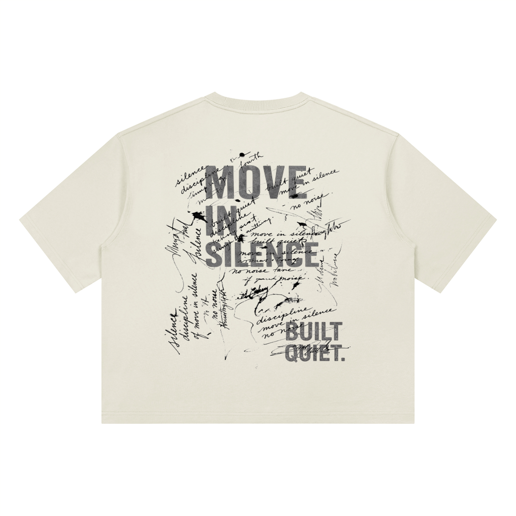 NO NOISE™ RESEARCH HEAVYWEIGHT BOXY TEE — MOVE IN SILENCE