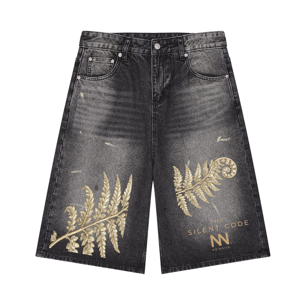 NO NOISE™ 001 BOTANICAL DENIM SHORT