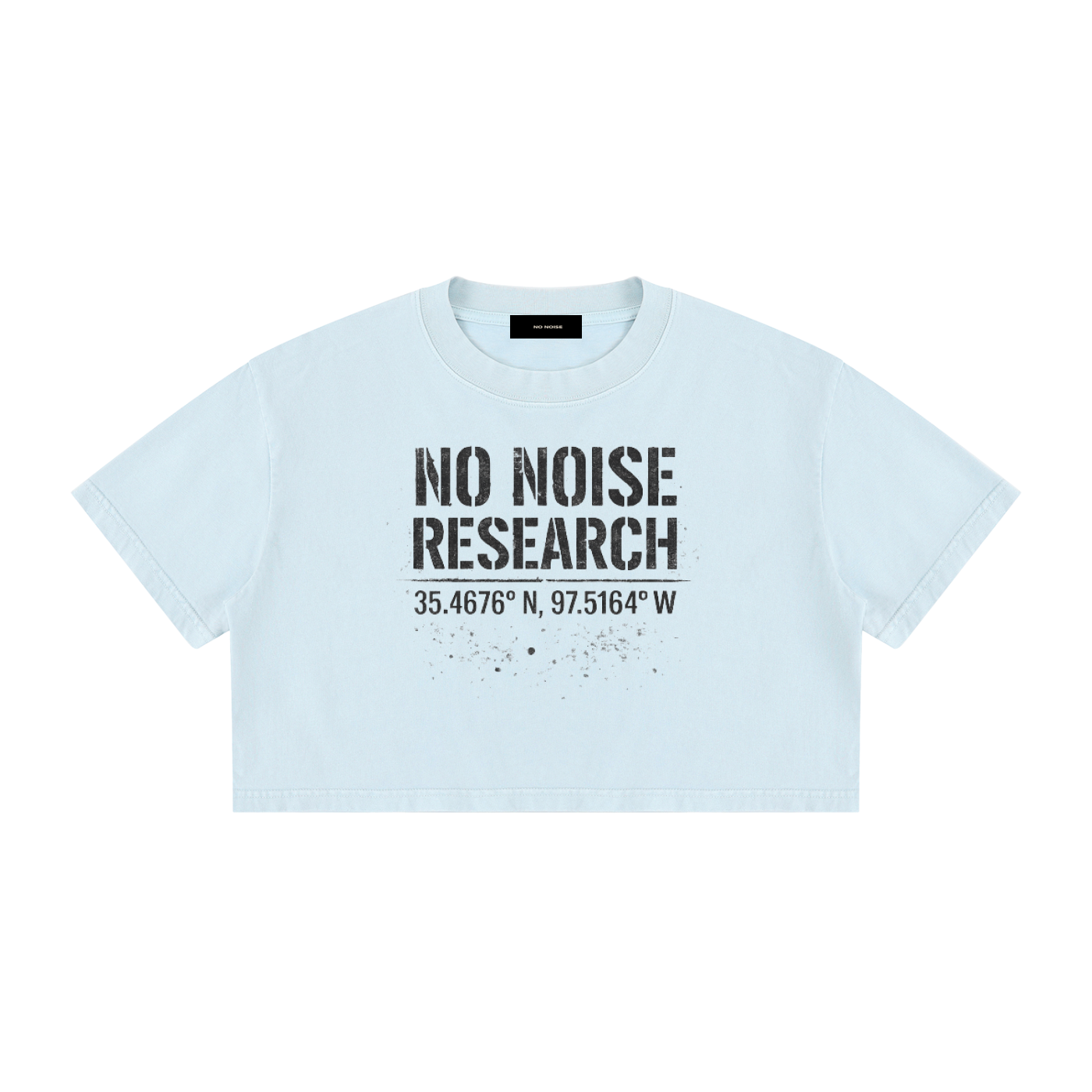NO NOISE™ HER — RESEARCH MINERAL WASH CROP TEE