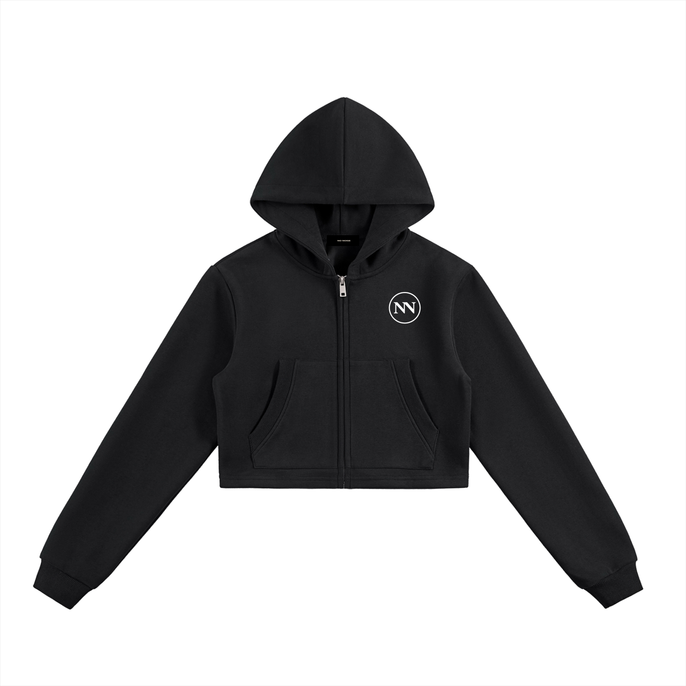 NO NOISE™ SILENT FORM CROPPED ZIP