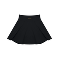 NO NOISE™ Court Skirt — Black in black — stretch woven, a-line fit — front view