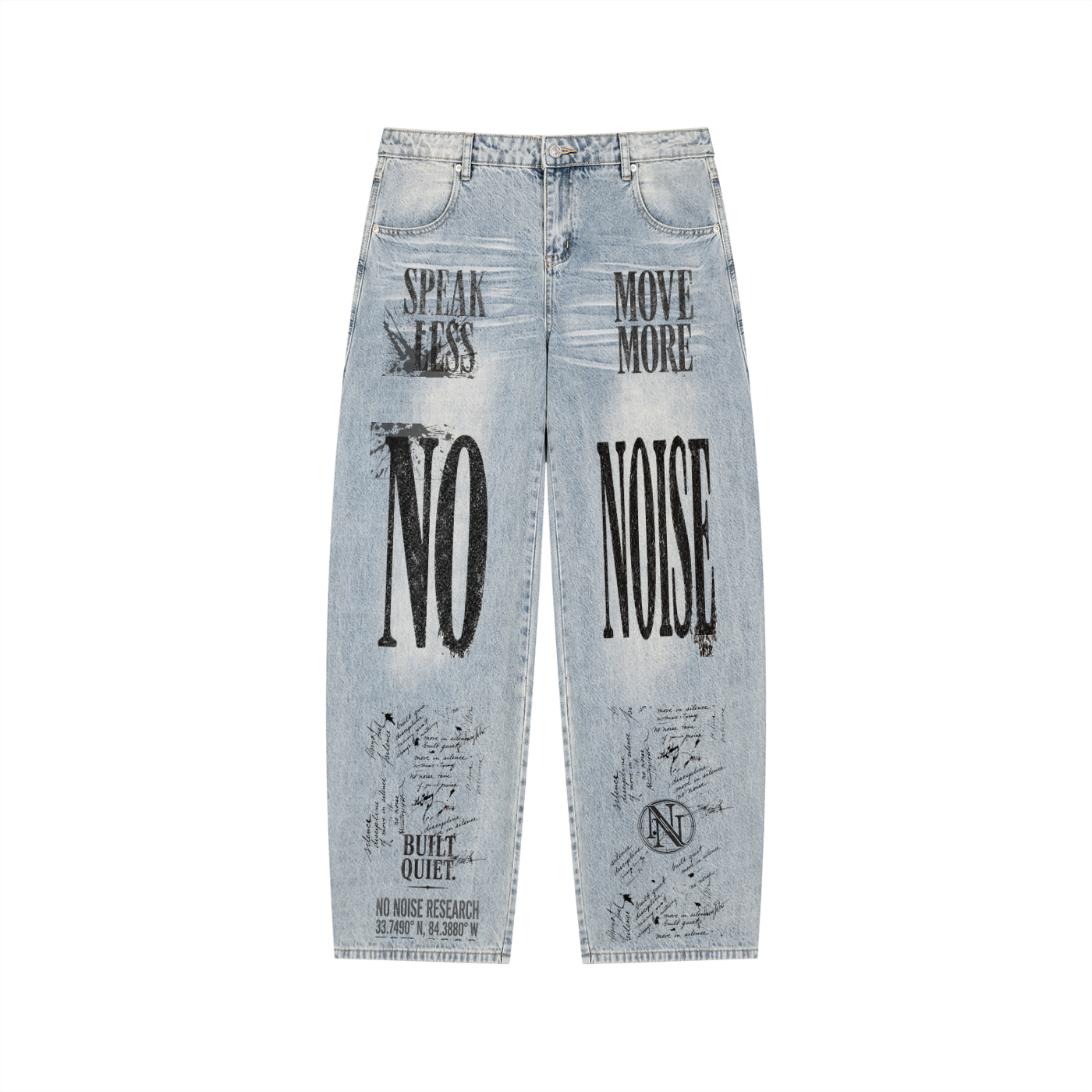 NO NOISE™ LIGHT WASH GRAPHIC DENIM