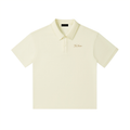 The Signature Drop Shoulder Polo - Ivory — View 3