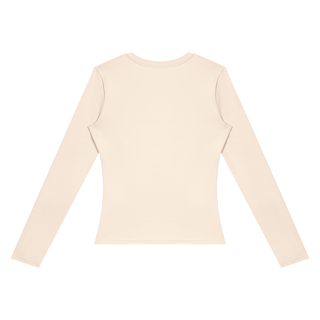 NO NOISE™ Apricot long-sleeve training top, back