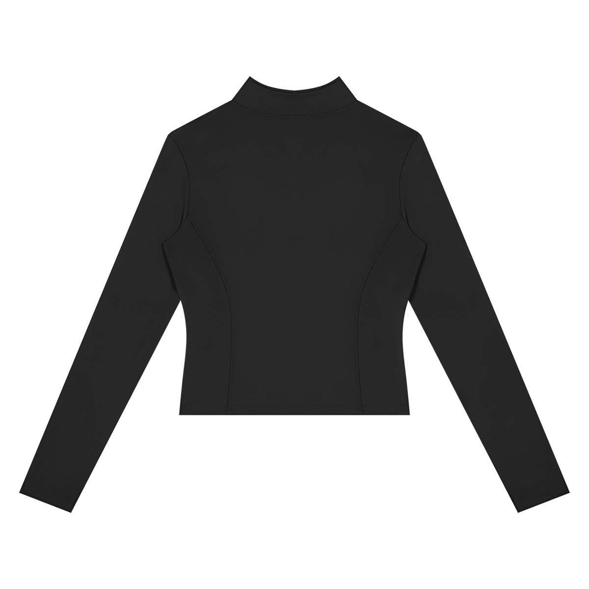 NO NOISE™ Black paneled zip jacket, back