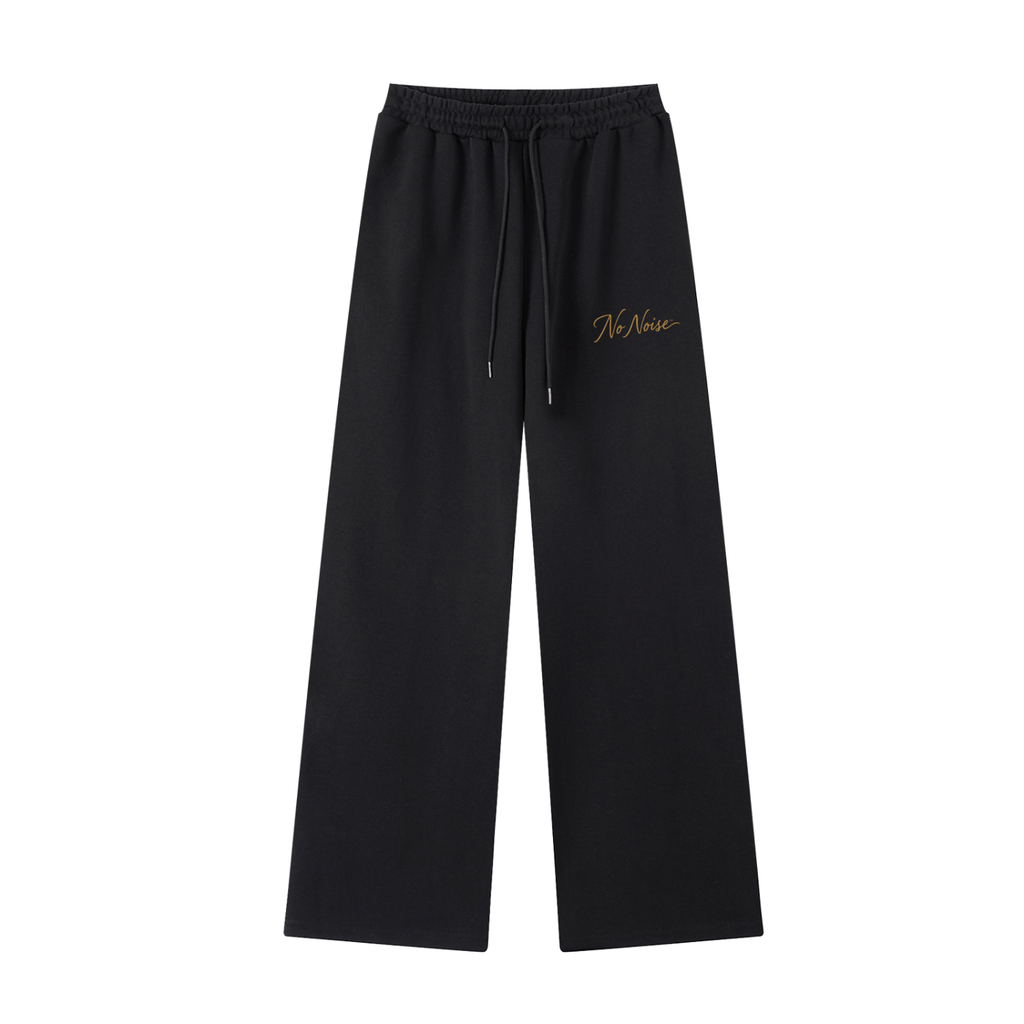 The Signature- HER Straight-Leg Sweatpants — BLACK