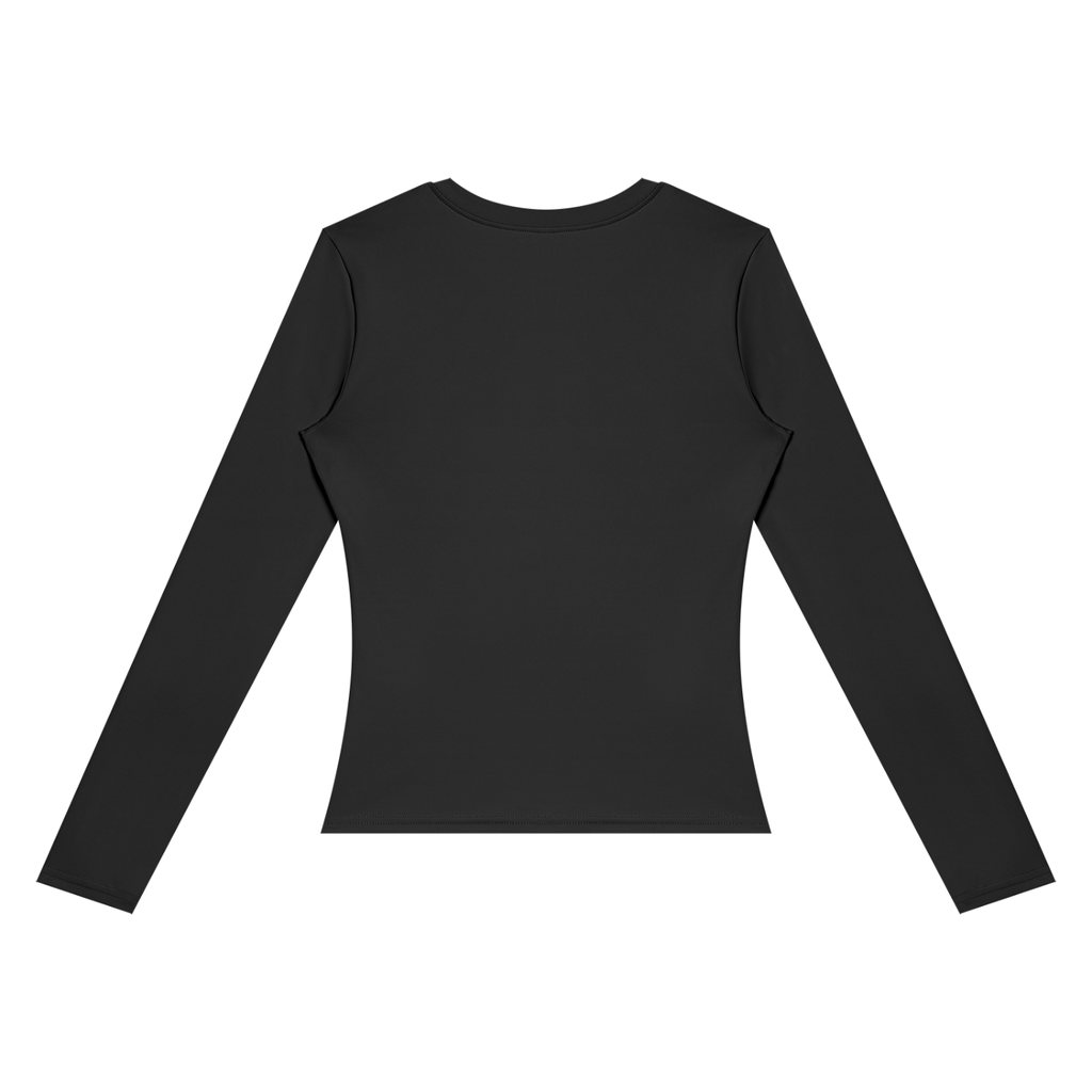NO NOISE™ Black long-sleeve training top, back