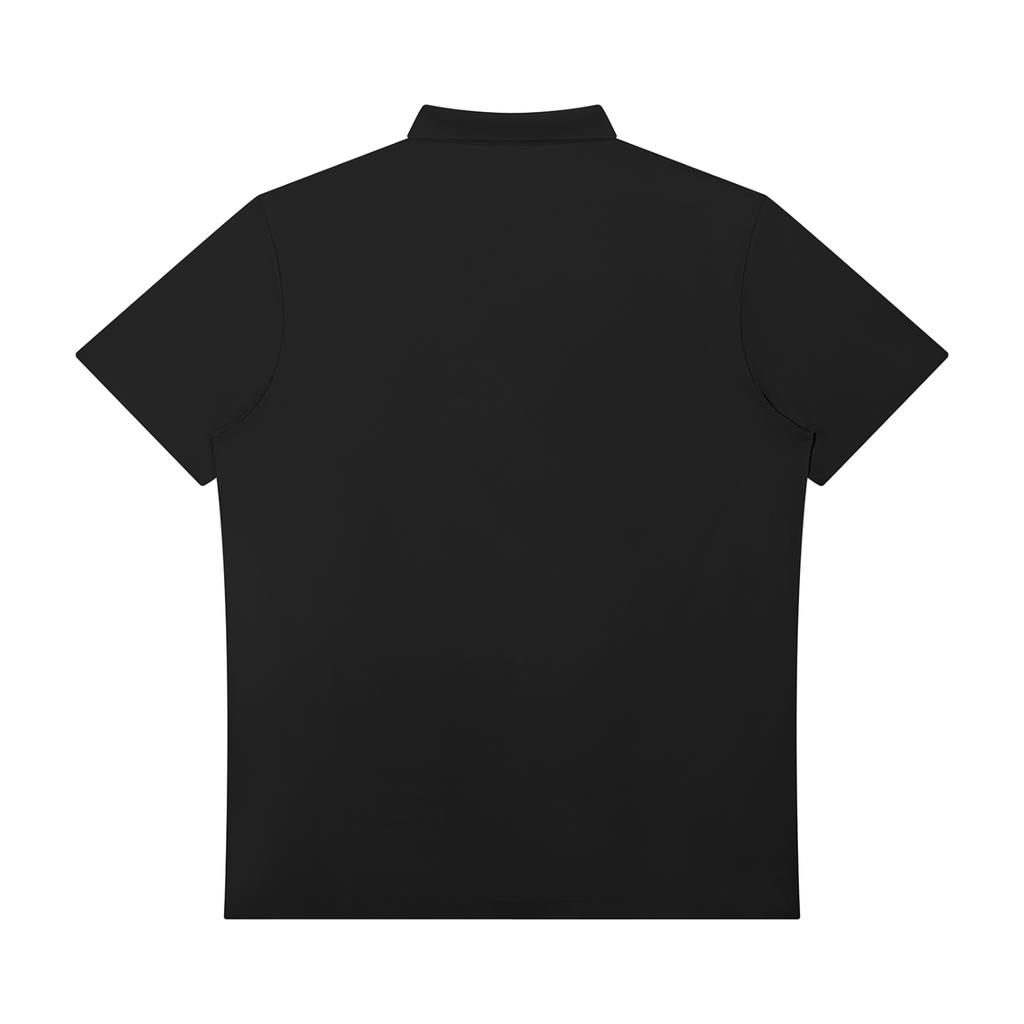 THE MOTION QUATER ZIP POLO - OBSIDIAN