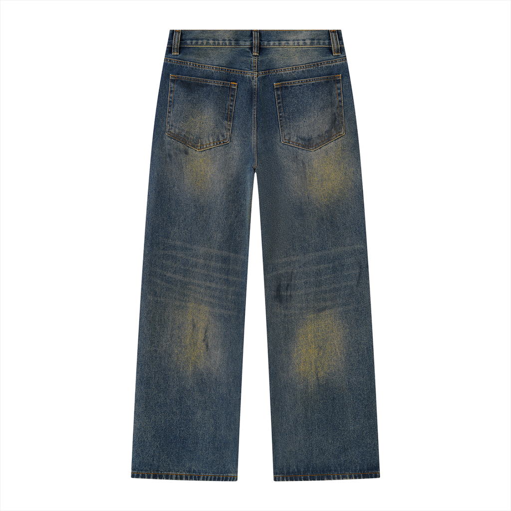 NO NOISE The World Is Loud Denim — Vintage Blue, back product view.