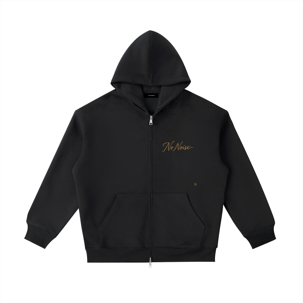 The Signature Zip Hoodie - Noir — View 3