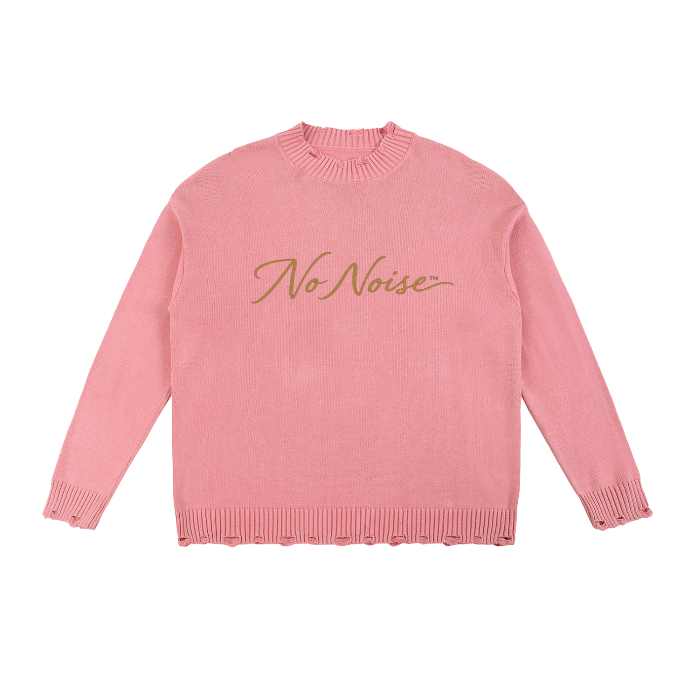 The Botanical Knit - Vintage Washed Hand-Frayed Sweater — PINK — View 3