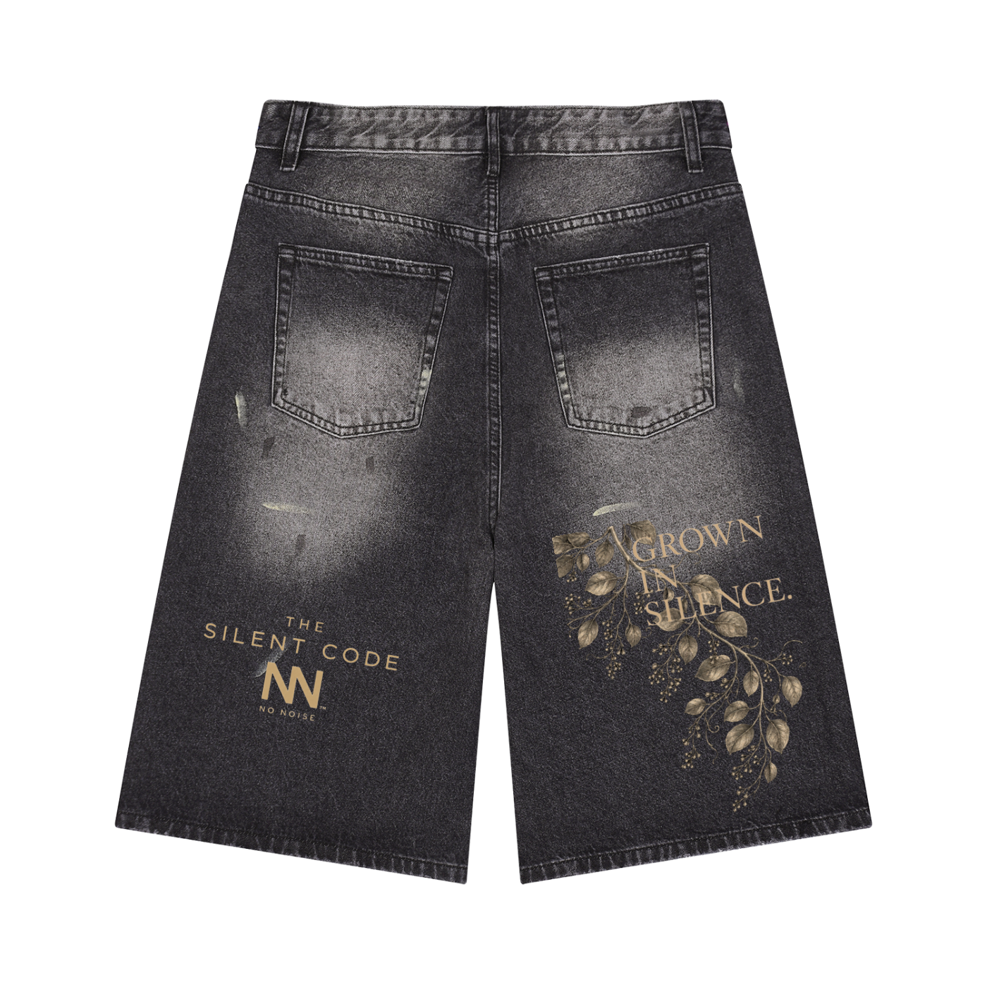 NO NOISE™ 001 BOTANICAL DENIM SHORT