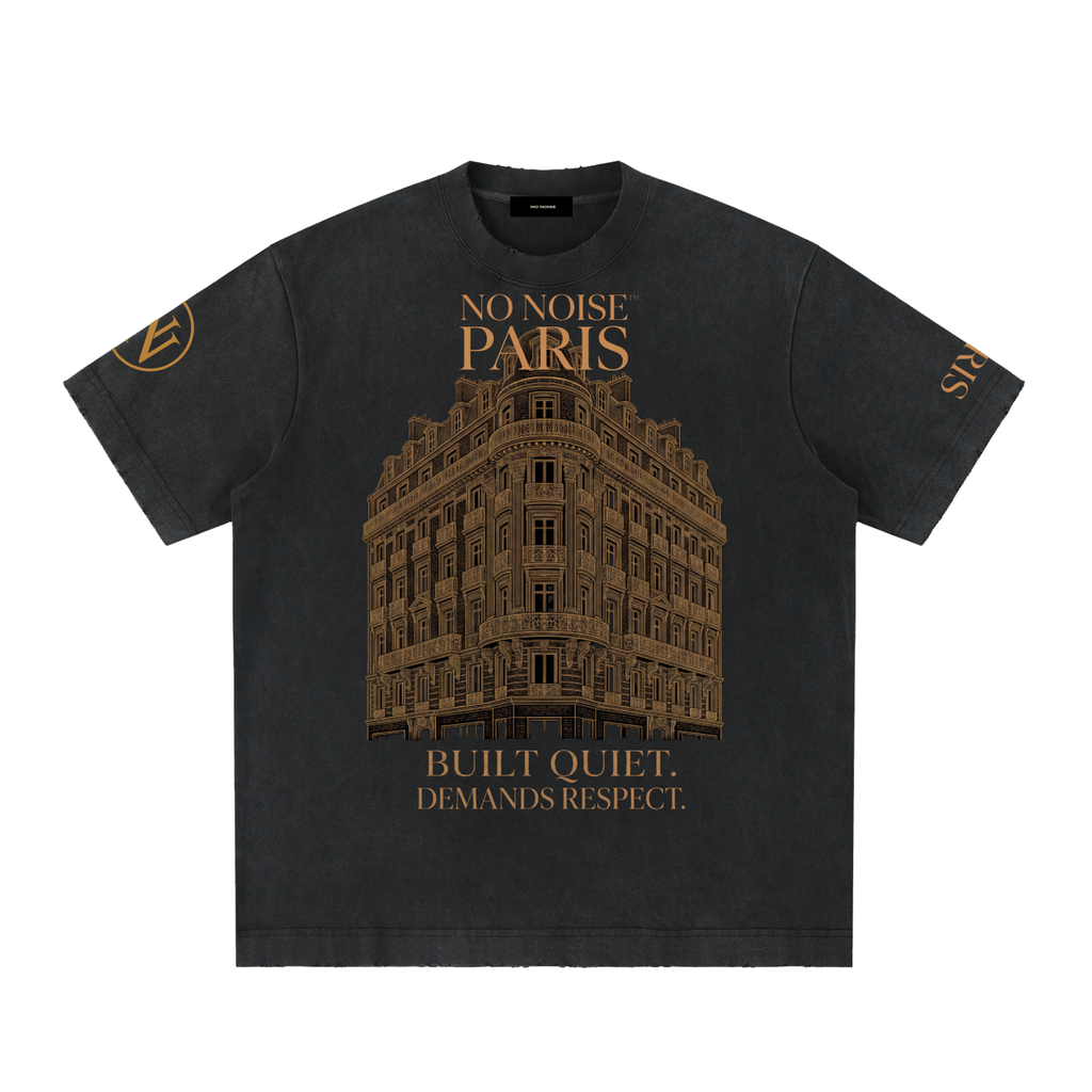 NO NOISE The Silent Code Tee — Washed Black — View 3