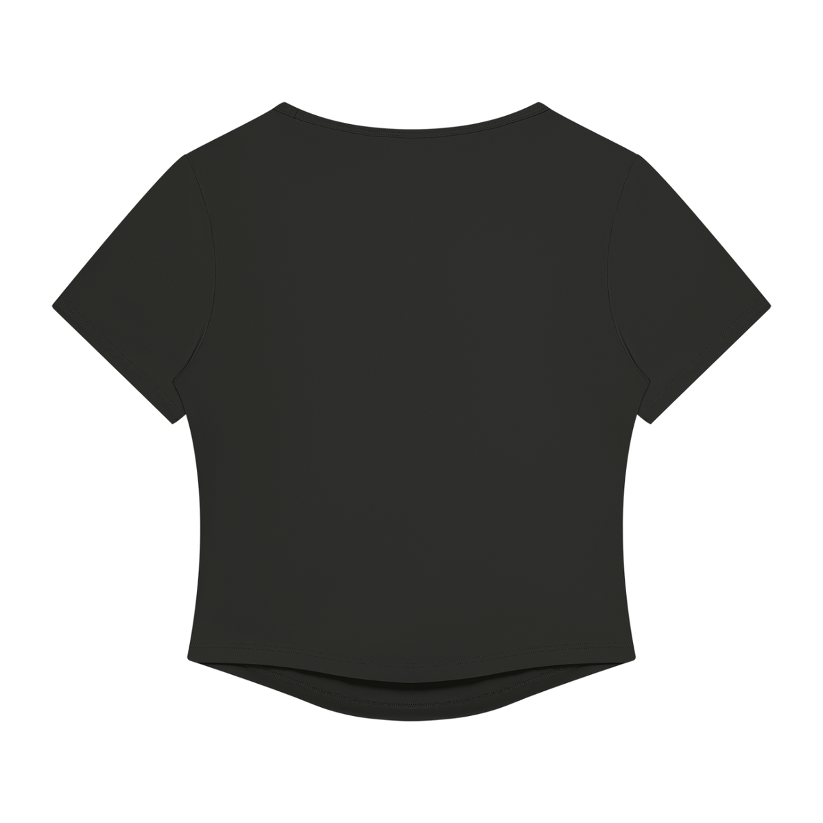 NO NOISE™ Black ruched short-sleeve top, back