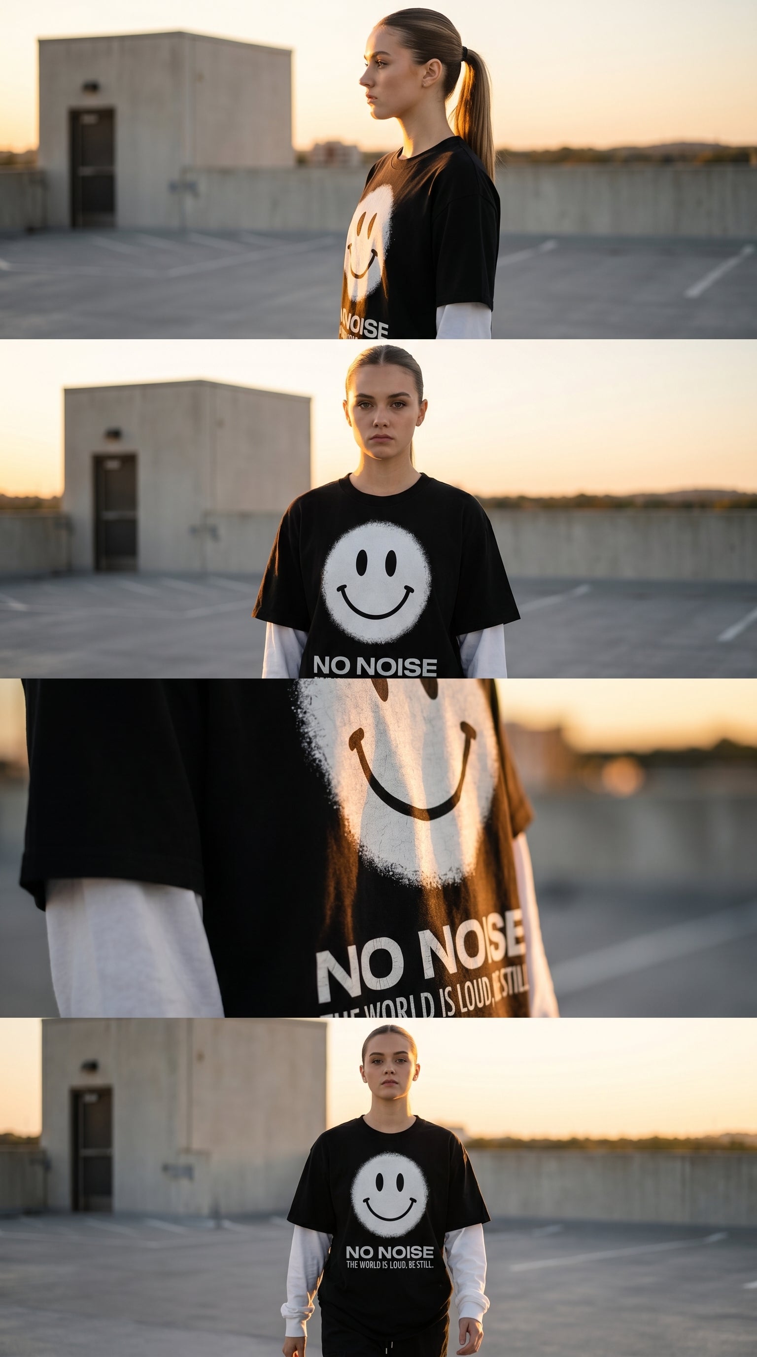 NO NOISE™ HAPPY PLACE LAYERED TEE