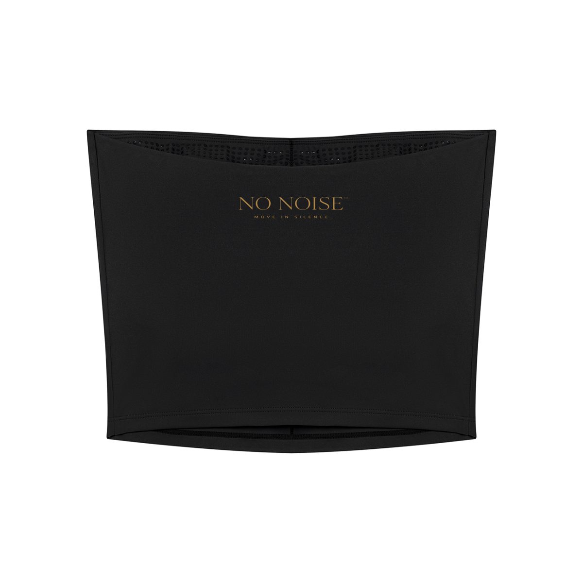 NO NOISE Studio Tube Top™ — Black, back flat view.