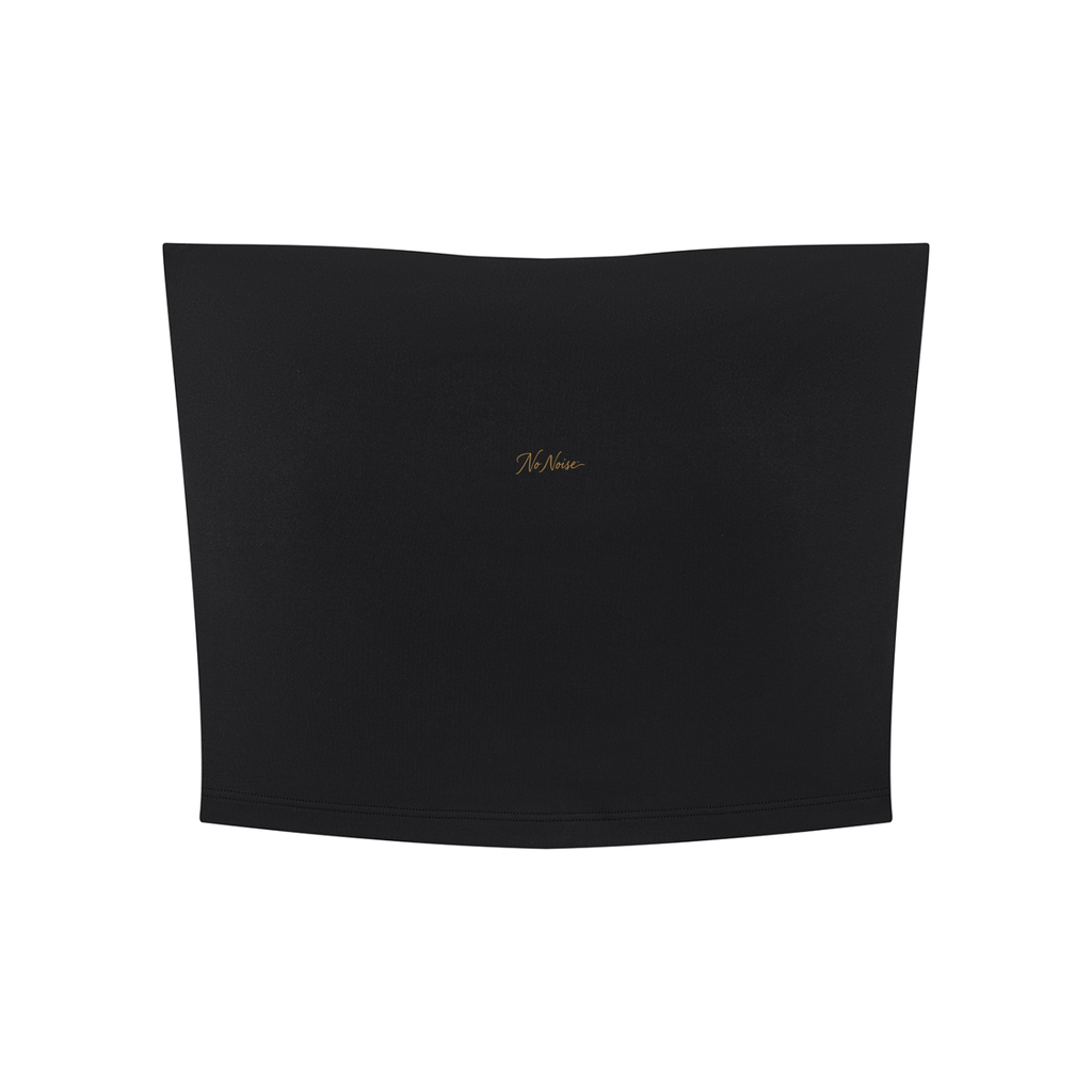 NO NOISE Studio Tube Top™ — Black, front flat view.