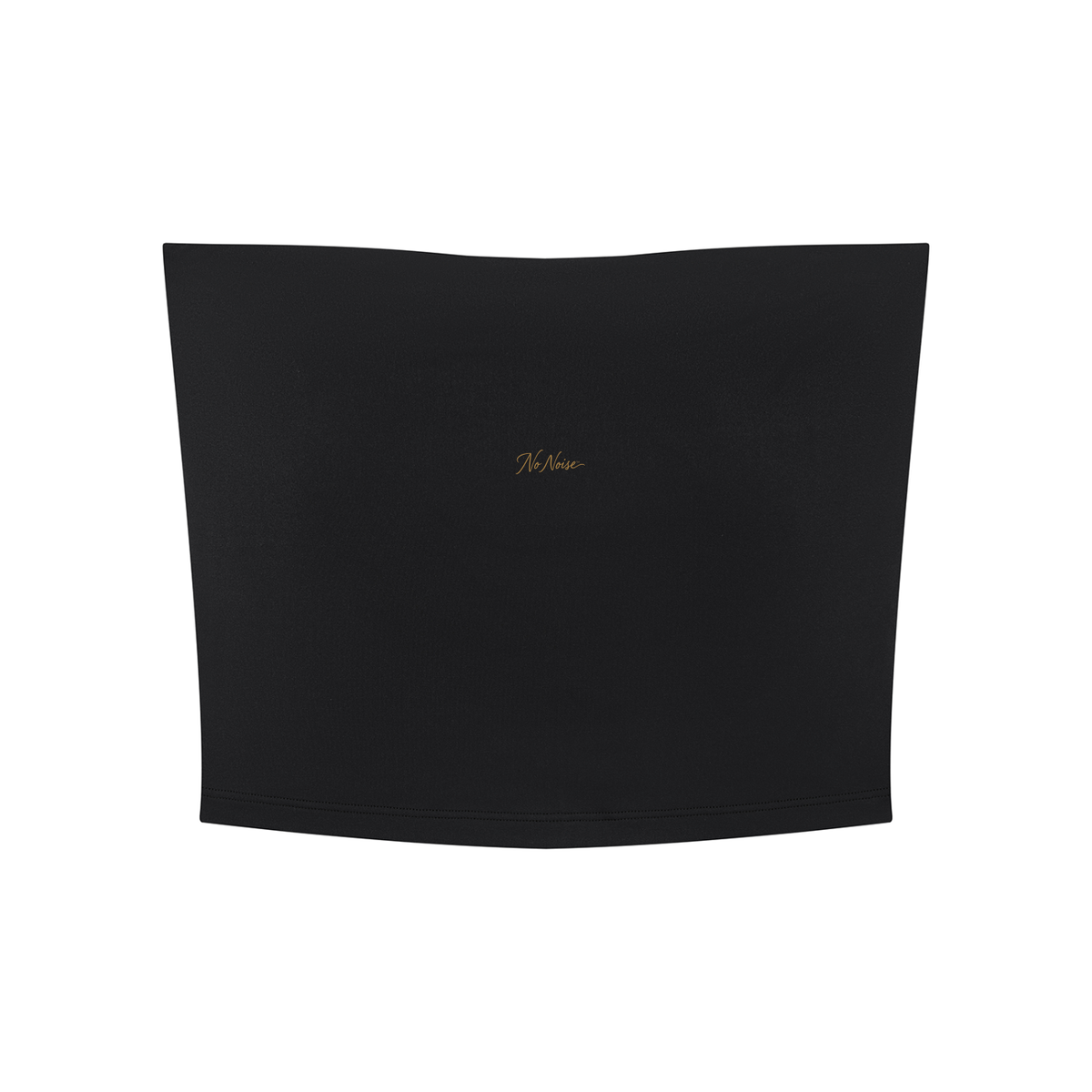 NO NOISE Studio Tube Top™ — Black, front flat view.